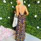 Faith Orange & Purple Low Back Detail Maxi Dress