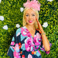 Josie Black Floral Tiered Midi Dress
