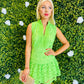 Ailbhe Crochet Mini Dress Lime