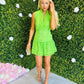 Ailbhe Crochet Mini Dress Lime