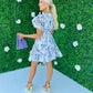 Hanna Mini Dress Blue Floral