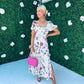 Franky Floral Detail Maxi Dress Off White
