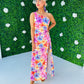 Bri Midi Dress Floral Rose