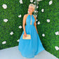 Opal Backless Maxi Dress Blue