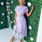 Zoe Crochet Maxi Dress Lilac