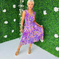 Zabi Midi Dress Splash Purple