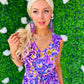 Zabi Midi Dress Splash Purple