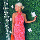Anastasia Floral Halterneck Maxi Dress Orange / Pink