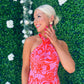 Anastasia Floral Halterneck Maxi Dress Orange / Pink