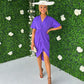 Zada Wrap Detailing Midi Dress Purple