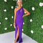 Gess One Shoulder Maxi Dress Violet