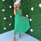 Rocco Pleated Dress Green