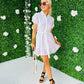 Megan Broderie Mini Shirt Dress White