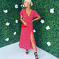 Danny Midi Dress Floral Dot Red