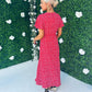 Danny Midi Dress Floral Dot Red