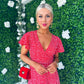 Danny Midi Dress Floral Dot Red