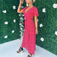 Danny Midi Dress Floral Dot Red
