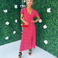 Danny Midi Dress Floral Dot Red