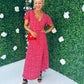 Danny Midi Dress Floral Dot Red