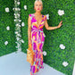 Grace Detailed Maxi Dress Magenta