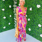 Grace Detailed Maxi Dress Magenta