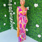 Grace Detailed Maxi Dress Magenta