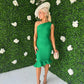 Fern One Shoulder Midi Dress Emerald
