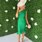 Fern One Shoulder Midi Dress Emerald