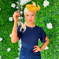 Cleo Ruched Detail Midi Dress Navy