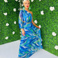 Rachel One Shoulder Maxi Dress Blue