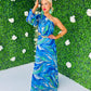 Rachel One Shoulder Maxi Dress Blue