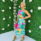 Heidi One Shoulder Midi Dress Green