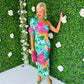 Heidi One Shoulder Midi Dress Green