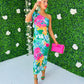 Heidi One Shoulder Midi Dress Green