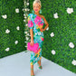 Heidi One Shoulder Midi Dress Green