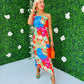 Heidi One Shoulder Midi Dress Orange