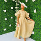 Naomi Detailed Maxi Dress Gold