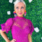 Mandy Crochet Mini Dress Orchid