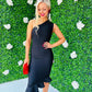 Fern One Shoulder Midi Dress Black