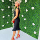 Fern One Shoulder Midi Dress Black