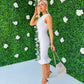 Fern One Shoulder Midi Dress White