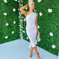 Fern One Shoulder Midi Dress White