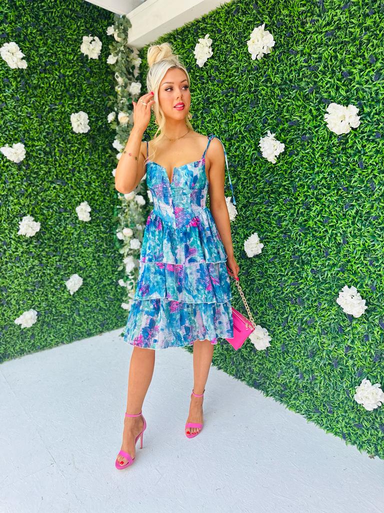 Baily Layered Dress Blue
