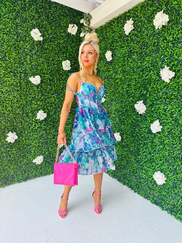 Baily Layered Dress Blue