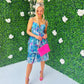 Baily Layered Dress Blue