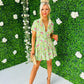 Alexandra Skater Mini Dress Green