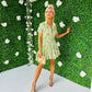Alexandra Skater Mini Dress Green