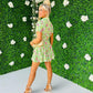 Alexandra Skater Mini Dress Green