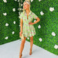 Alexandra Skater Mini Dress Green