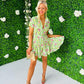 Alexandra Skater Mini Dress Green